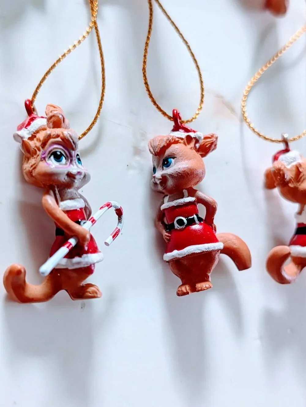 Lot of 10 VTG Alvin & Chipmunks Christmas Ornaments Mini Figures Santa 90s Rare